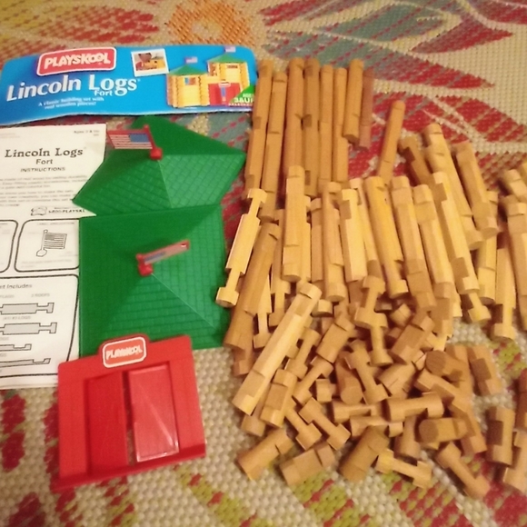 P**Vintage Hasbro Lincoln Logs, 103 pieces - Picture 2 of 10